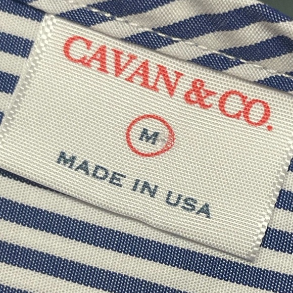 Cavan & Co Made in USA Striped Cotton Button Up Top M - Picture 10 of 11